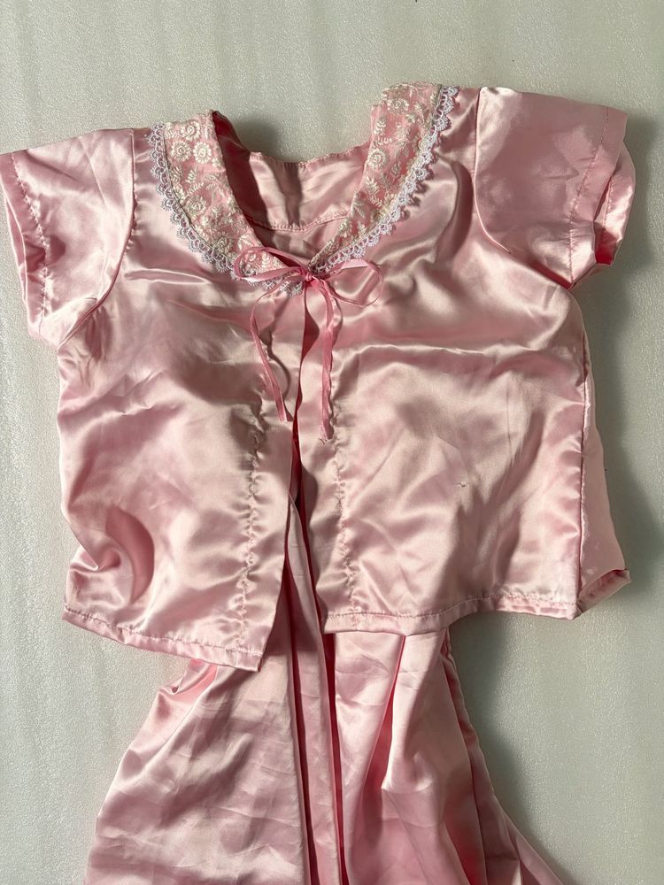 Satin Dress Set