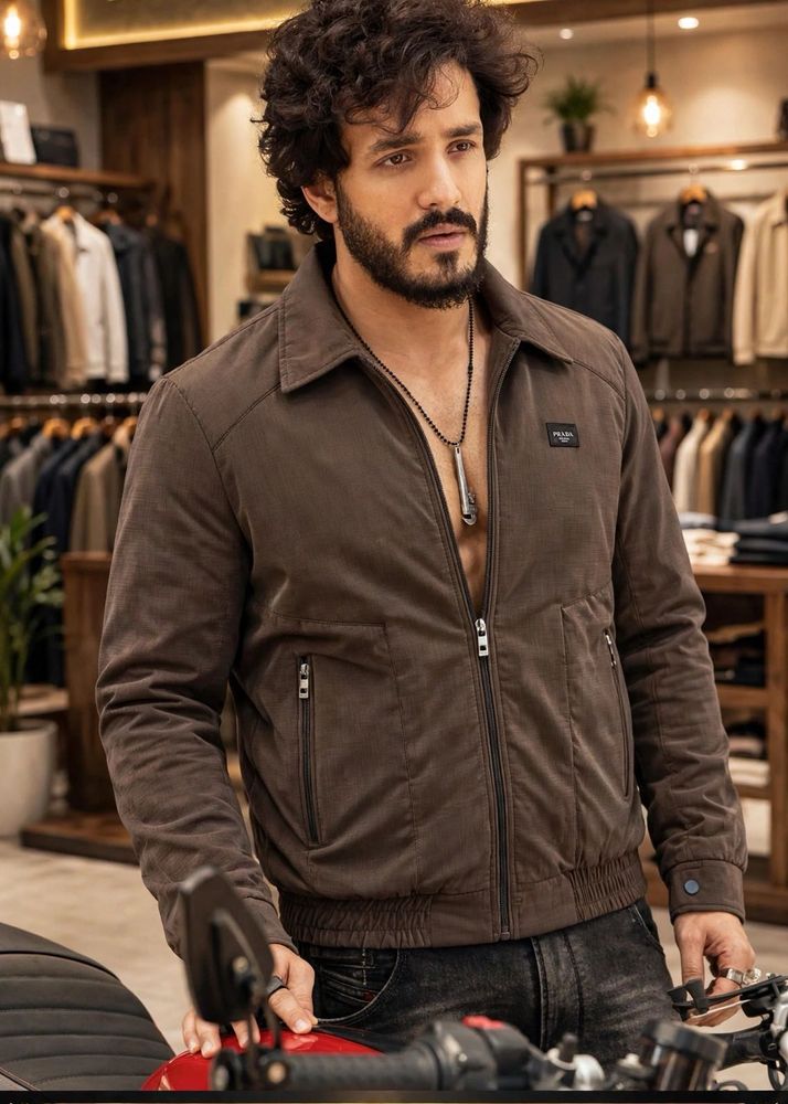 Men's Brown Bomber Jacket