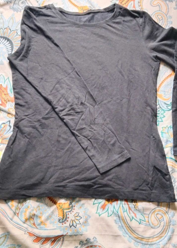 yoga t shirt  black Long Sleeve Top