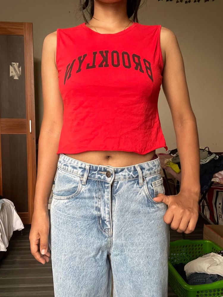 Red Brooklyn Sleeveless Top