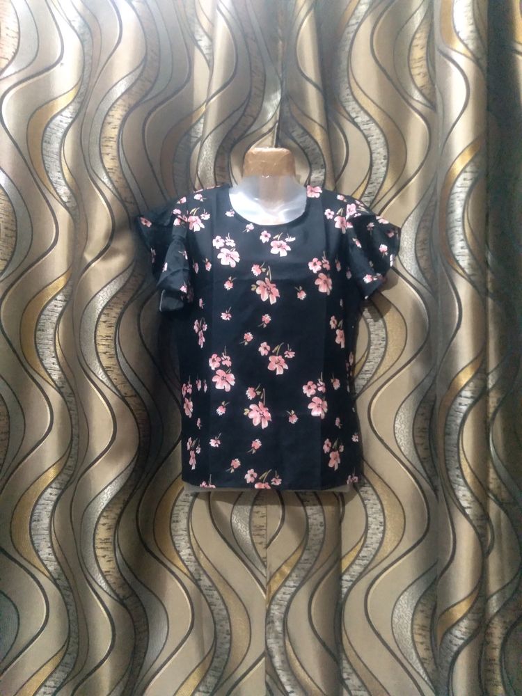 Black Floral Top