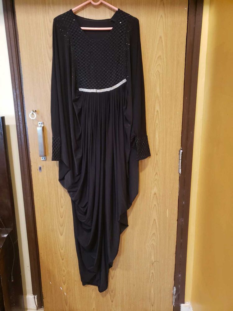 butterfly Elegant Black Abaya Gown