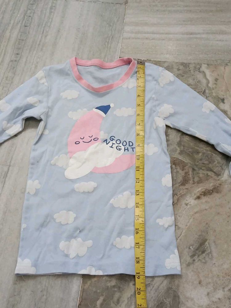 Cute Cloud &amp; Moon Pajama Top