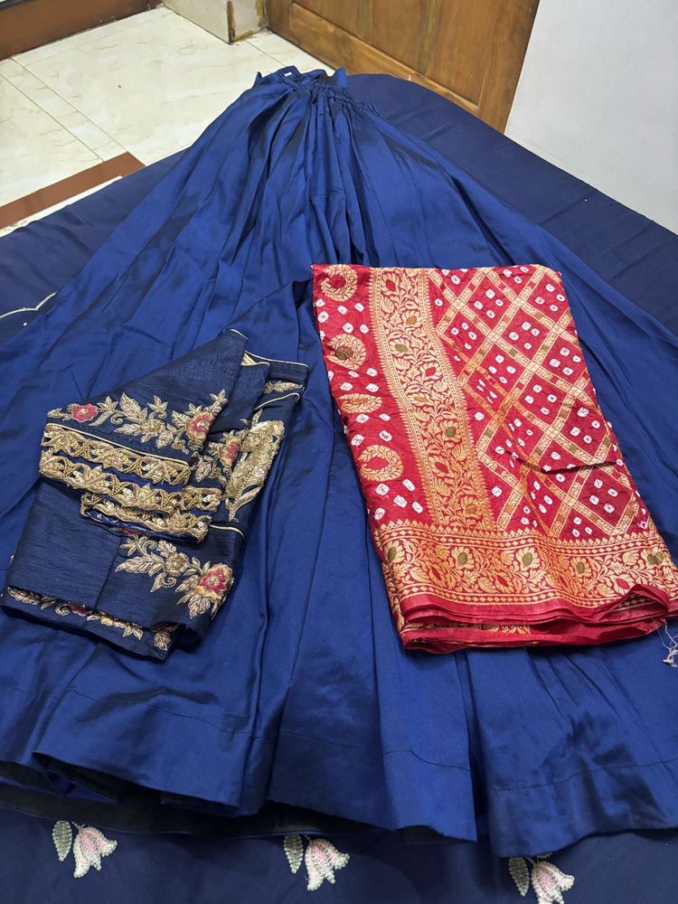Elegant Blue Lehenga Choli Set