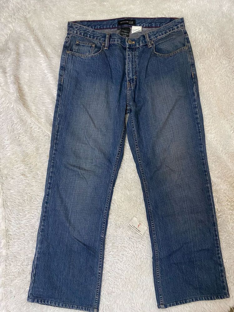 Unisex Blue Wash Denim Jeans
