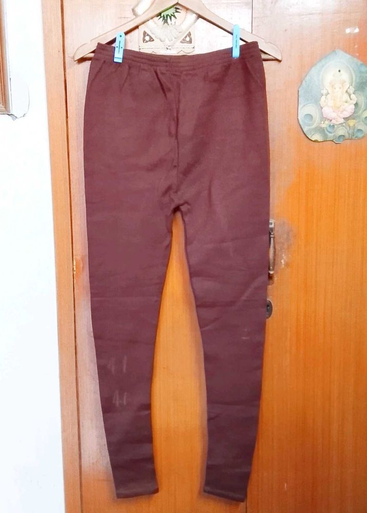 Brand New woollen STRETCH Maroon pajami