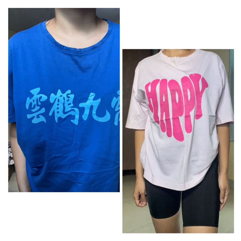 Pink &amp; Blue oversize T-Shirt