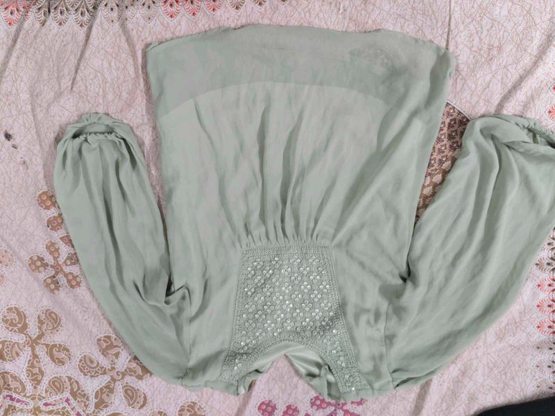 Sequin Embellished Georgette Top