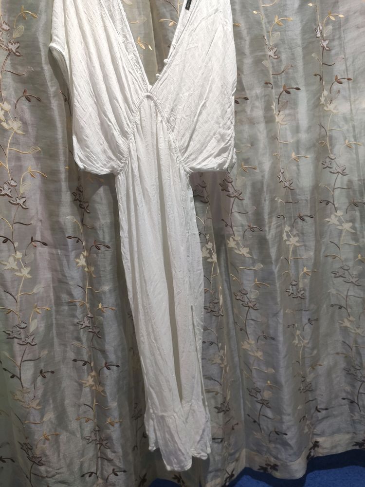 White Backless Long Dress