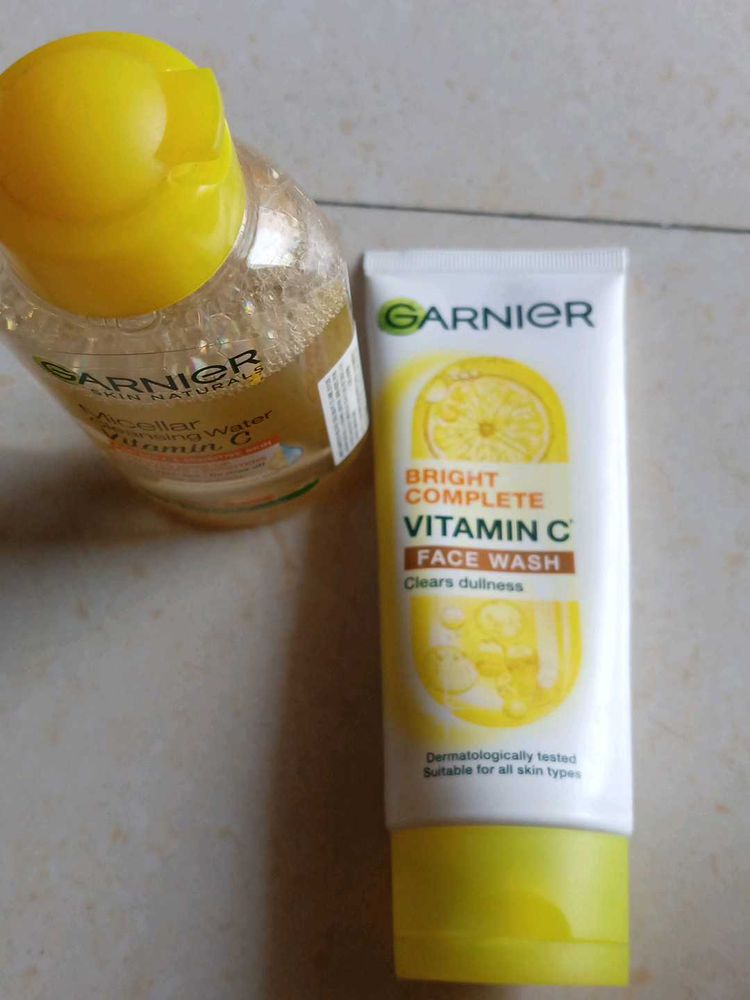 Garnier Vitamin C Face Wash &amp; Micellar Water