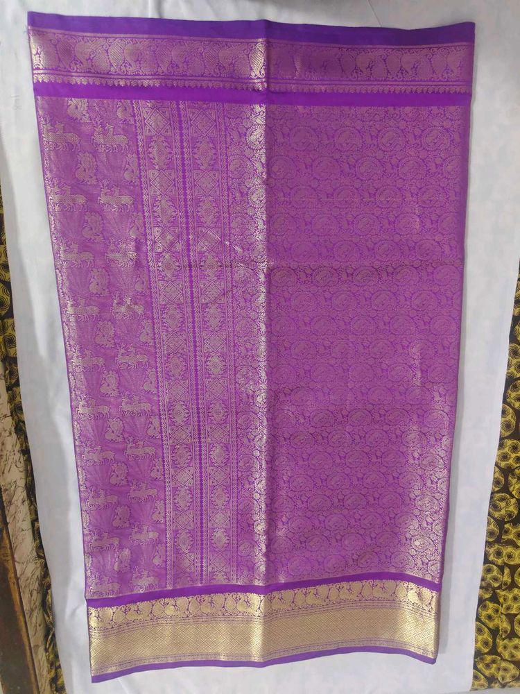 Beautiful Purple Banarasi Silk Saree