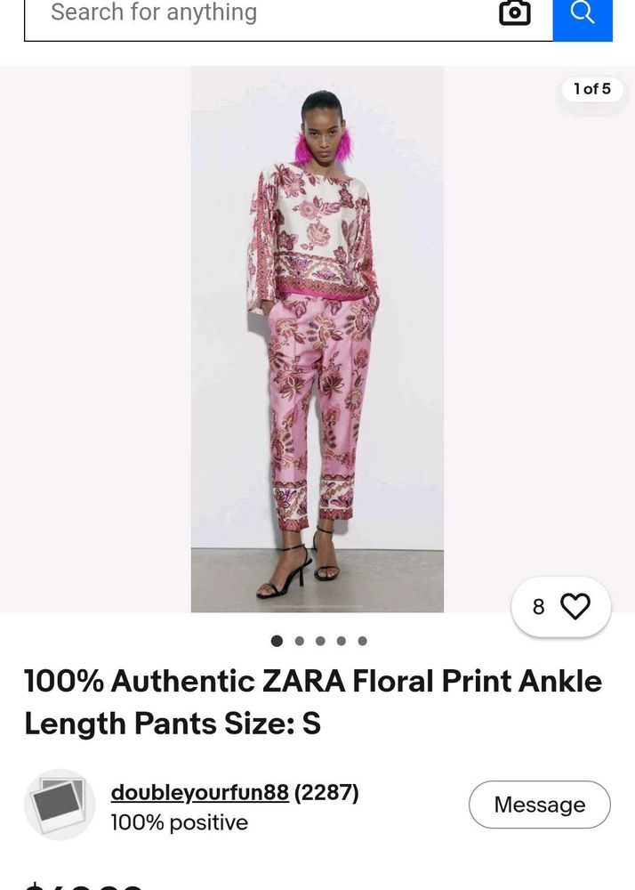 🚨SALE!!! Zara Floral Print cord set