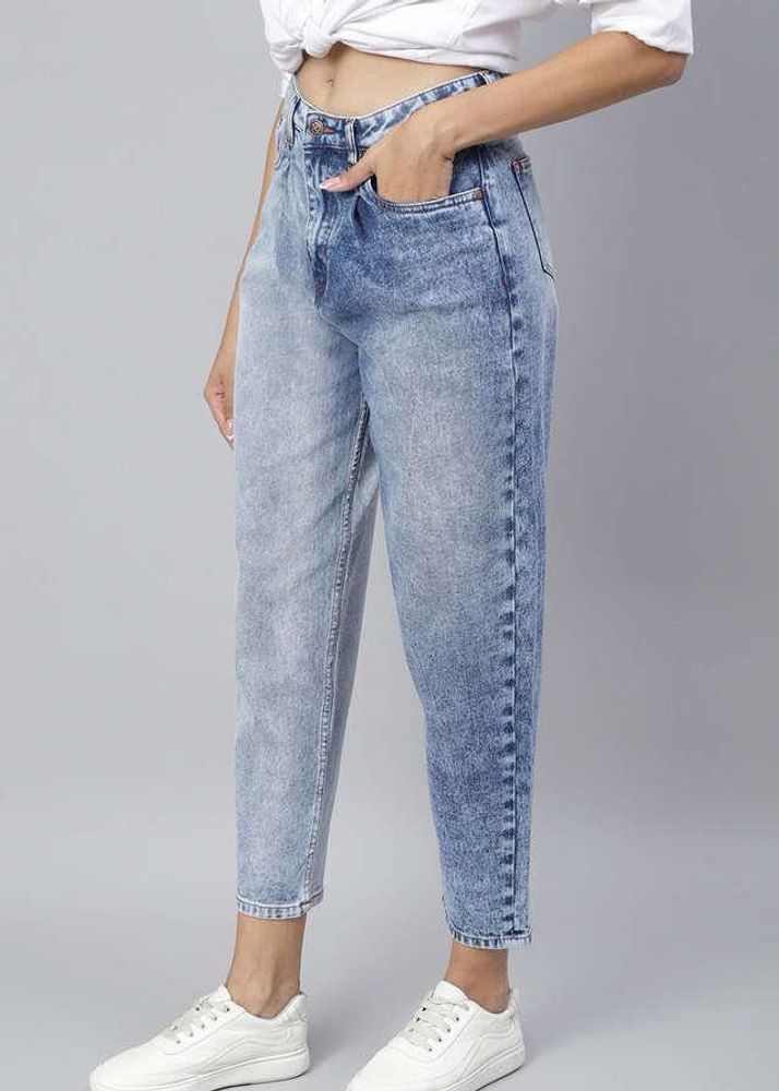 Zudio Acid Wash Cropped Jeans