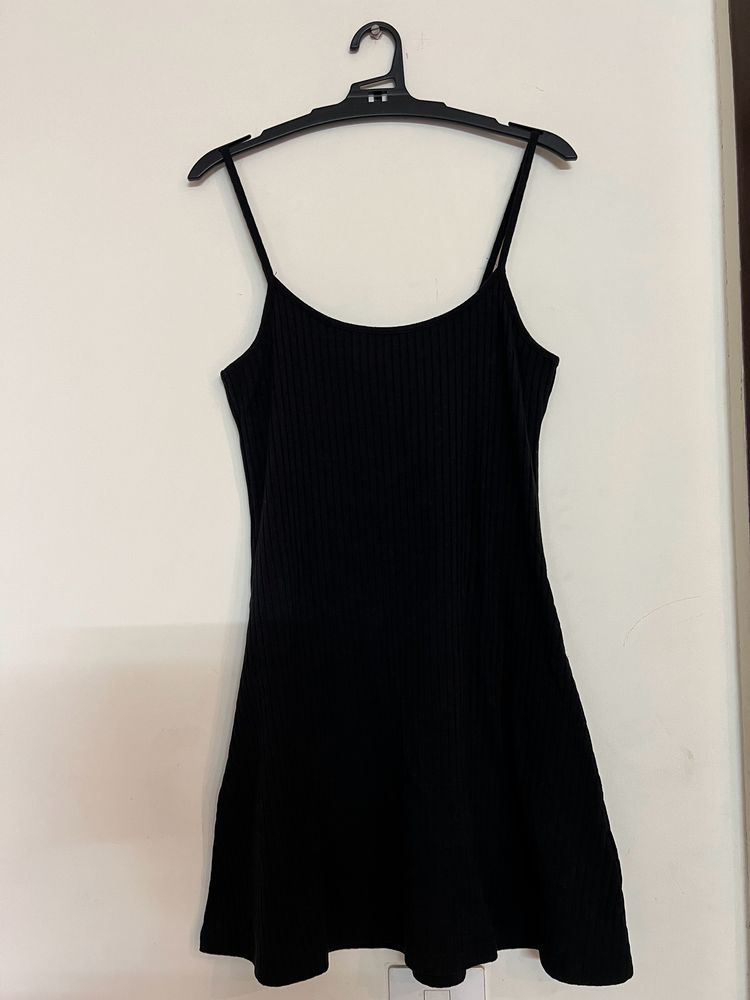 Black Ribbed Dress