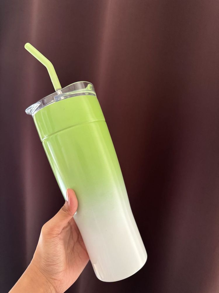 New Green &amp; White Steel Sipper