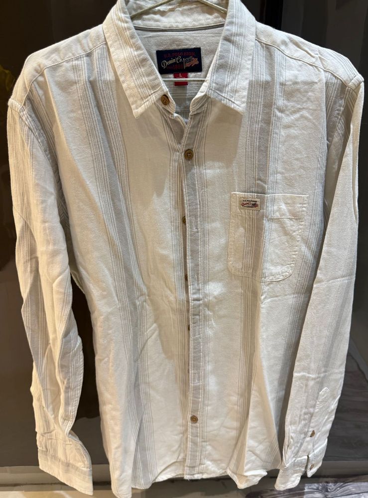 US polo men Striped Casual Shirt