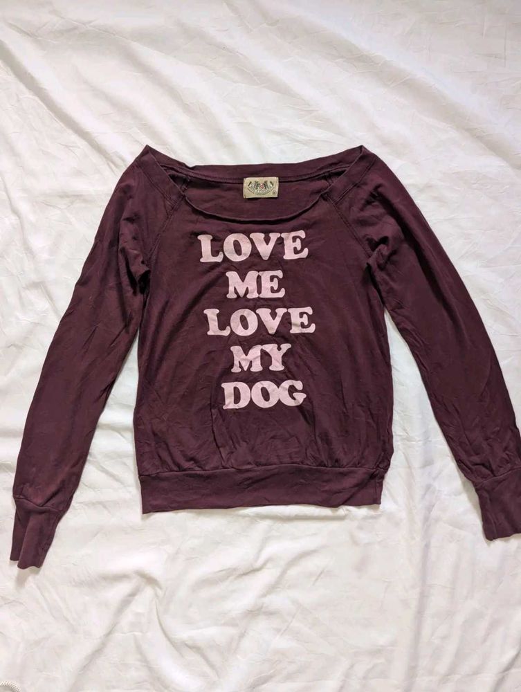 y2k 2000's juicy couture off shoulder top