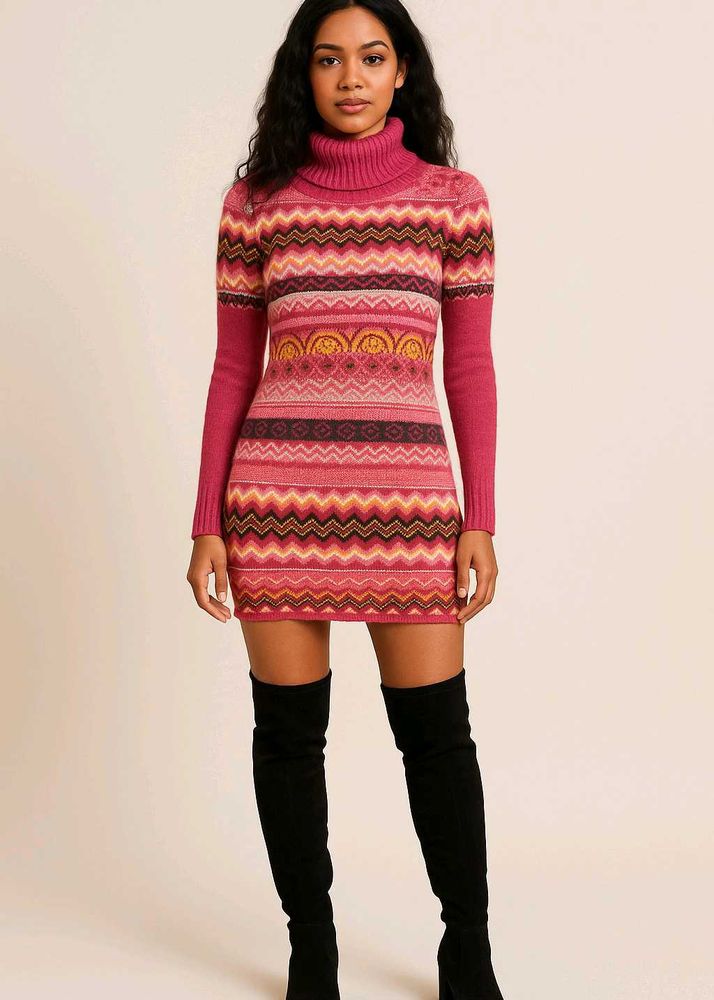 Multicoloured Wollen Dress