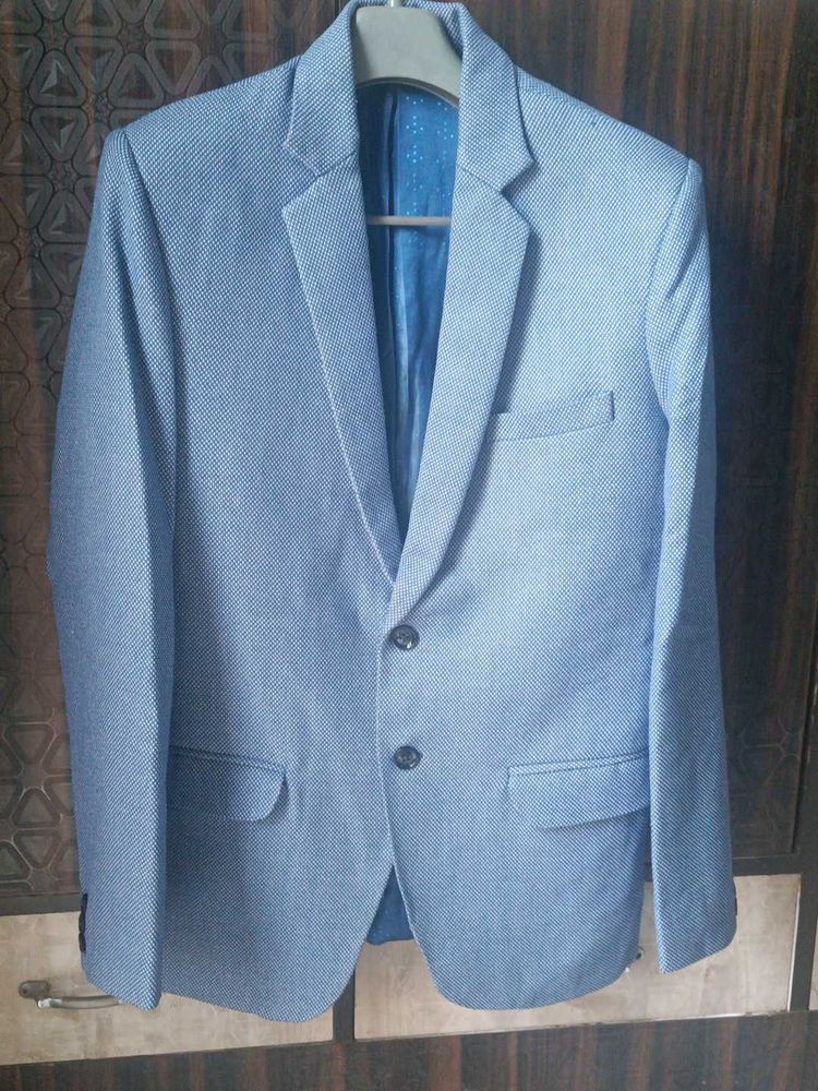 Light Blue Textured Blazer