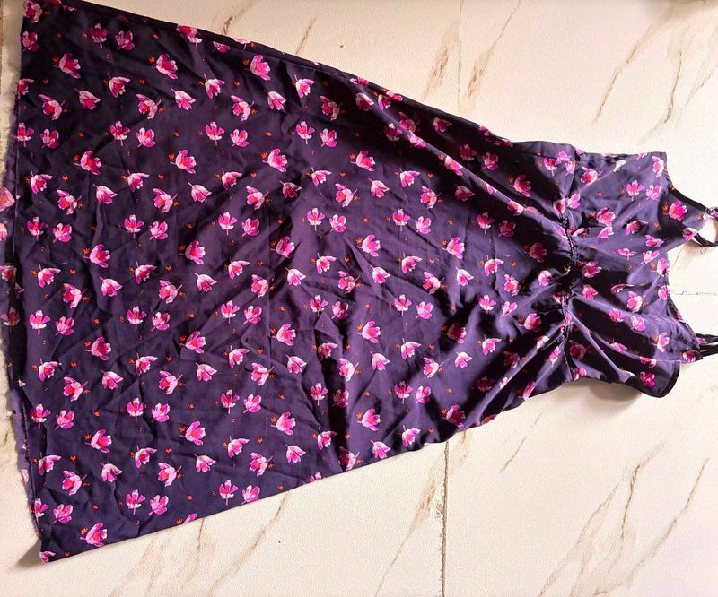 womens summer floral purple dress