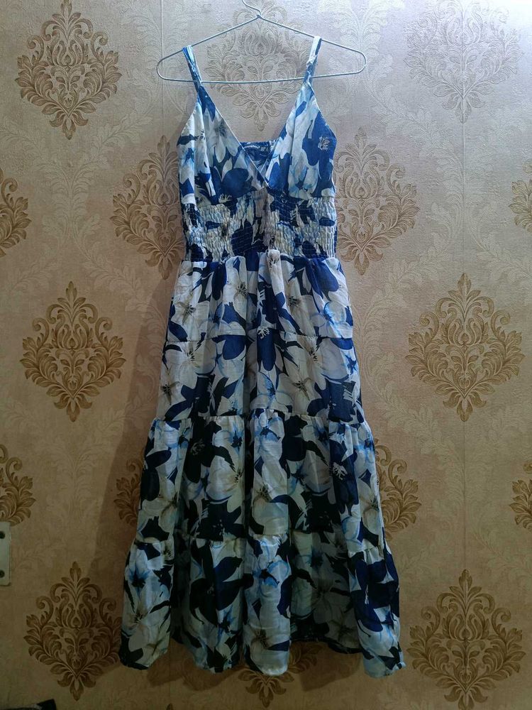 Boho Floral Print Tiered Dress