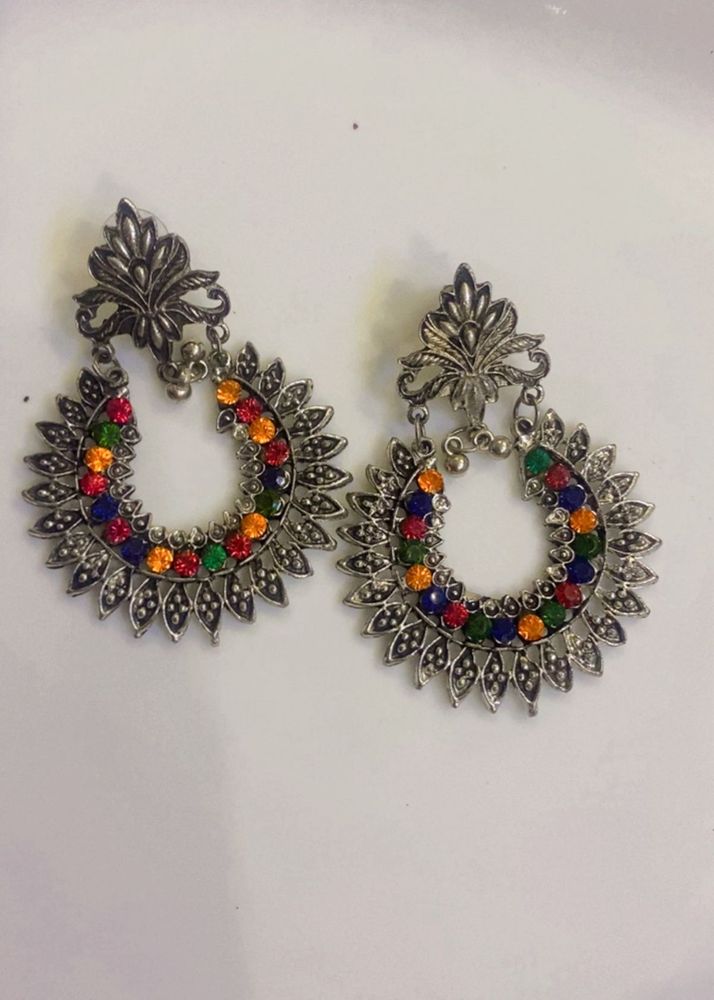 New Boho Multicolor Hoop Earrings