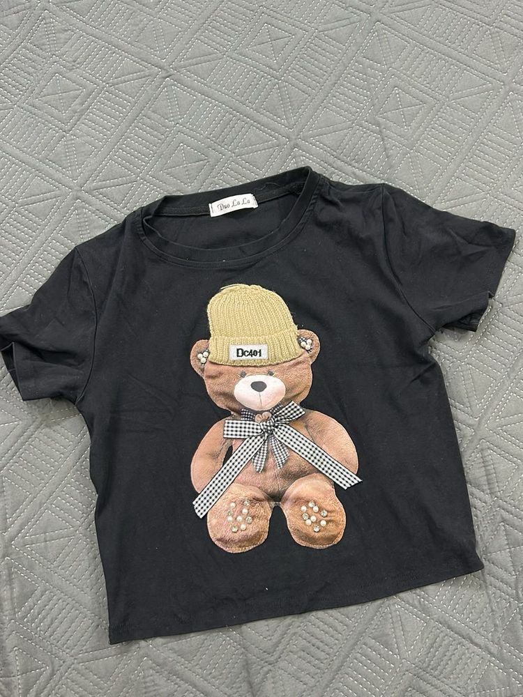 Cute Teddy Bear Graphic T-Shirt