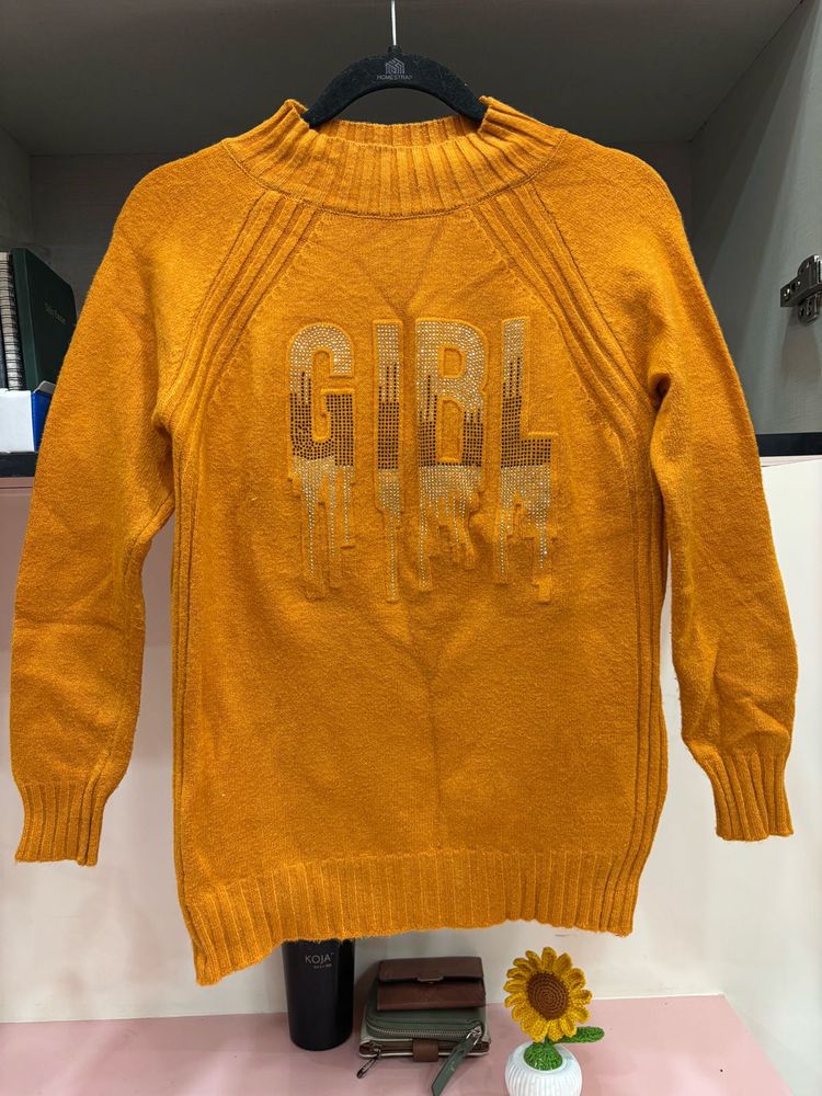 Sparkly "GIRL" Graphic Sweater