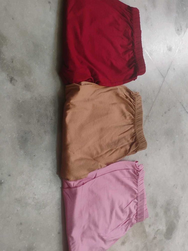 Comfortable Cotton Leggings - Pack of 3