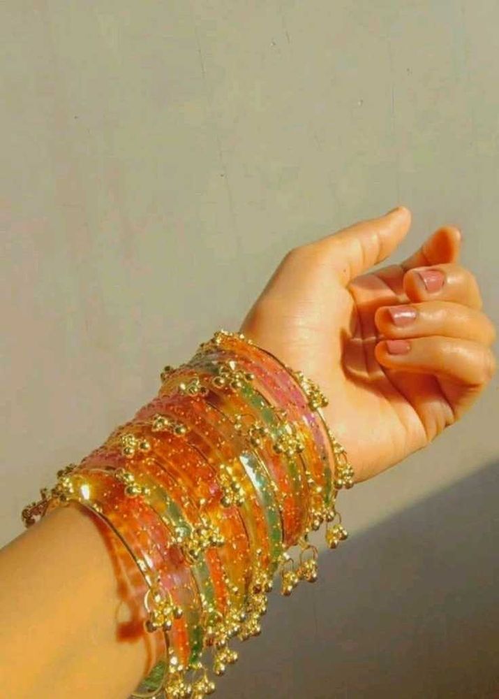 Vibrant Beaded Bangles Set