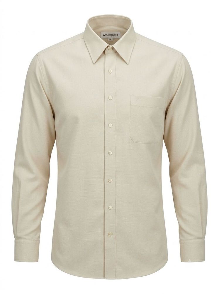 Saint Laurent YSL Classic Men's Cream Shirt