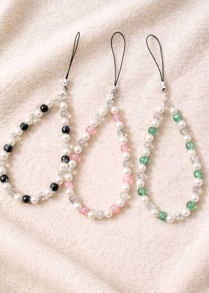 Beaded Phone Charm Strap Set