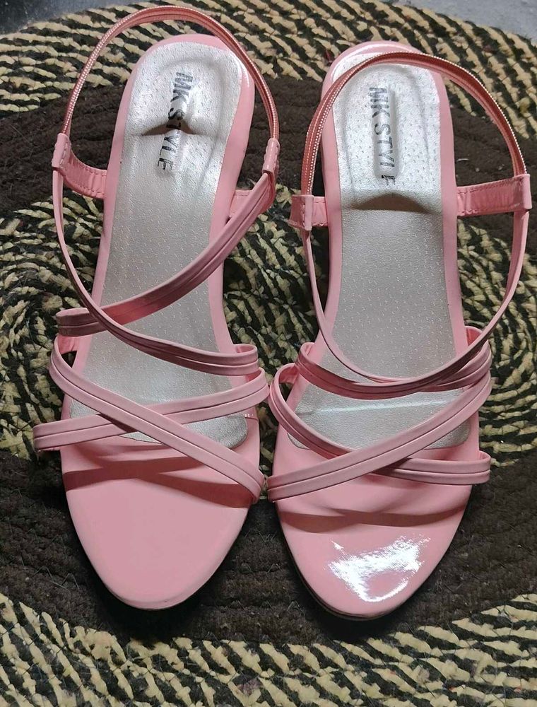 Fashion Women's Block Heel Pink Colour