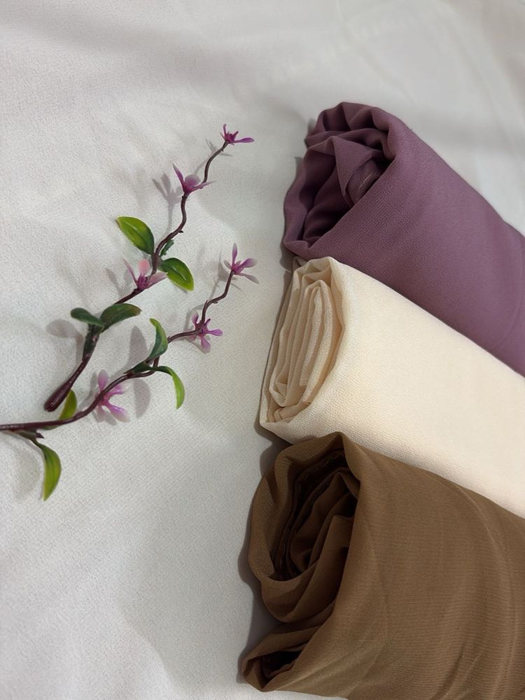 Set of 3 Elegant Hijabs
