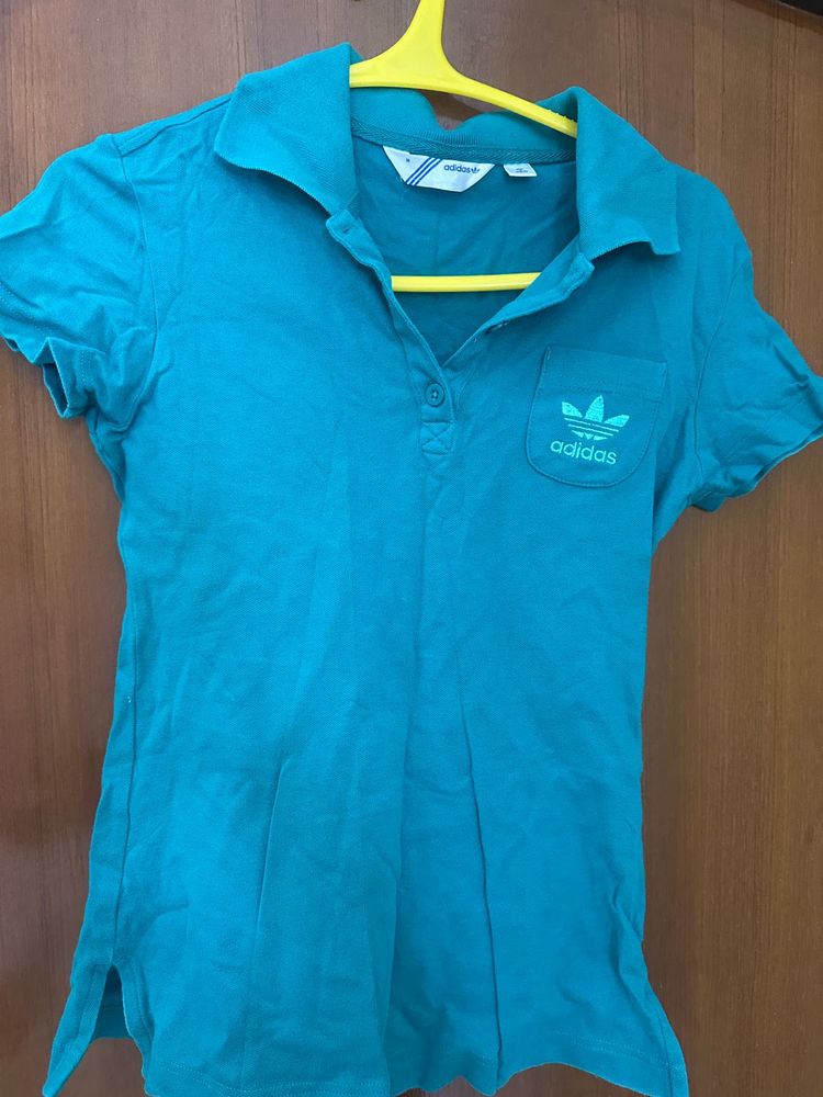 Adidas Teal Polo T-Shirt