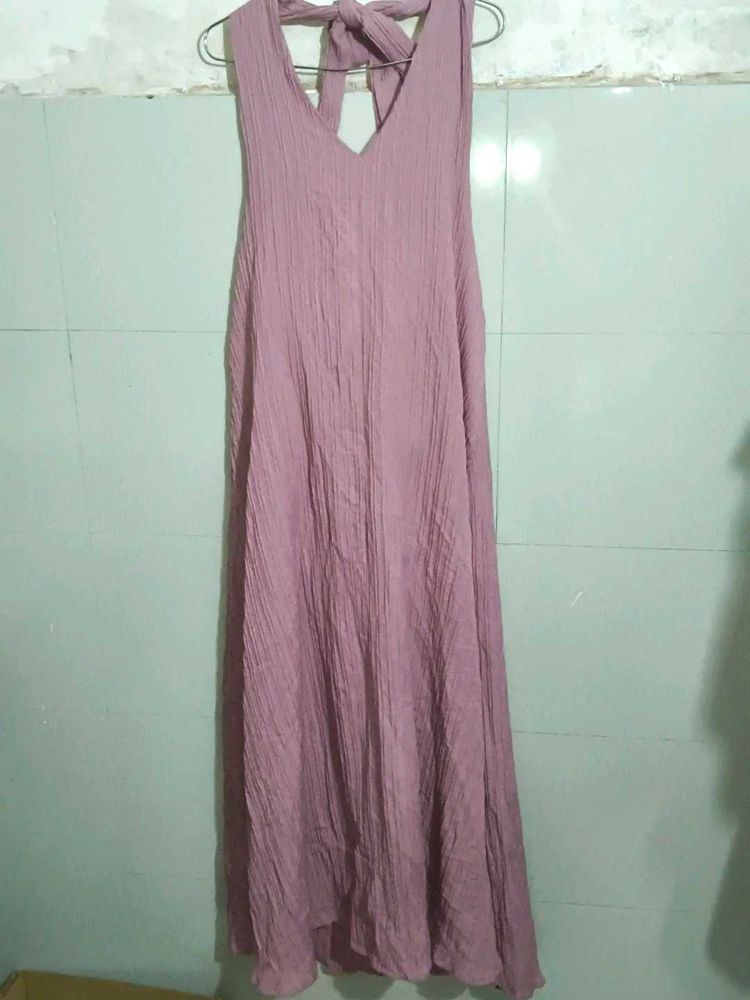 Flowy Maxi Dress with Halter Neck