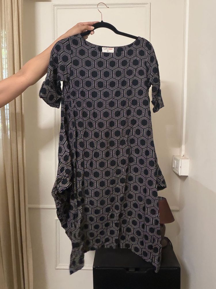 Geometric Print Midi Dress