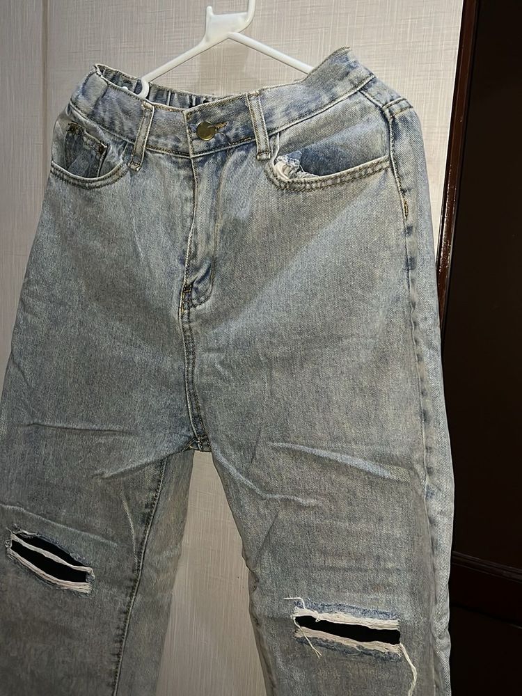 SALE Light Wash Ripped Jeans