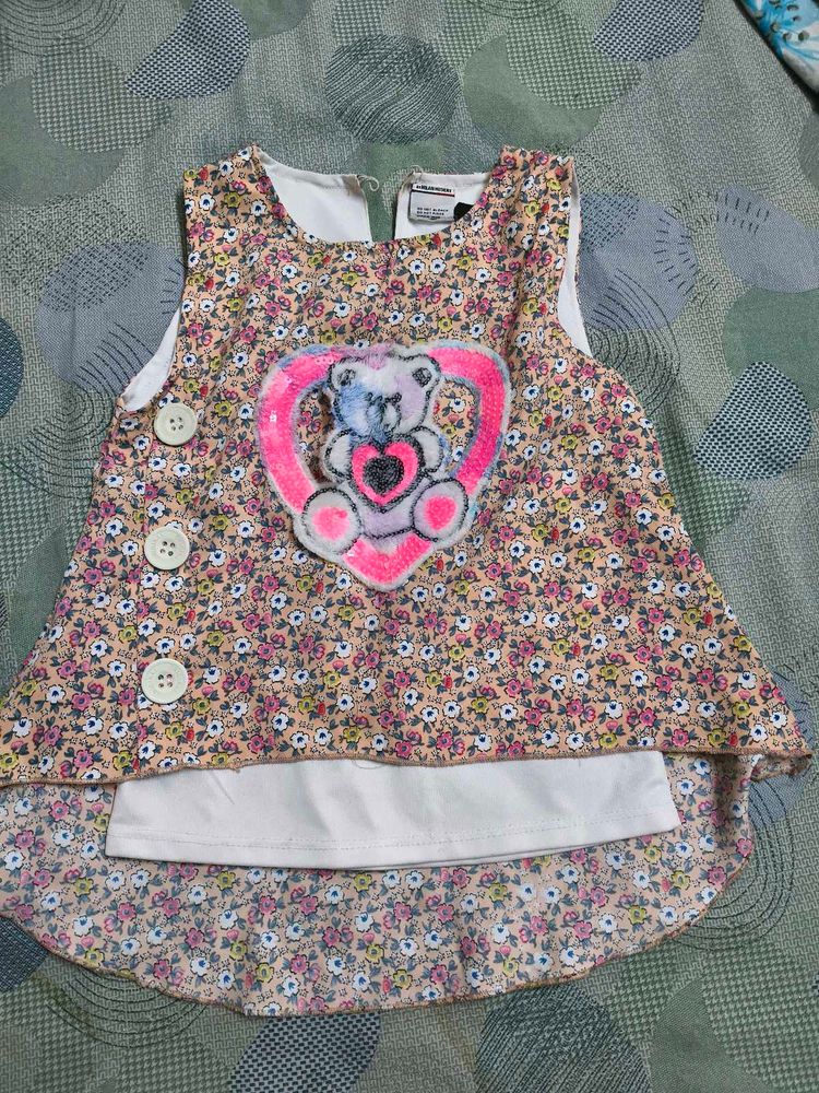 Cute Floral Bunny Top for 4-6 years girl