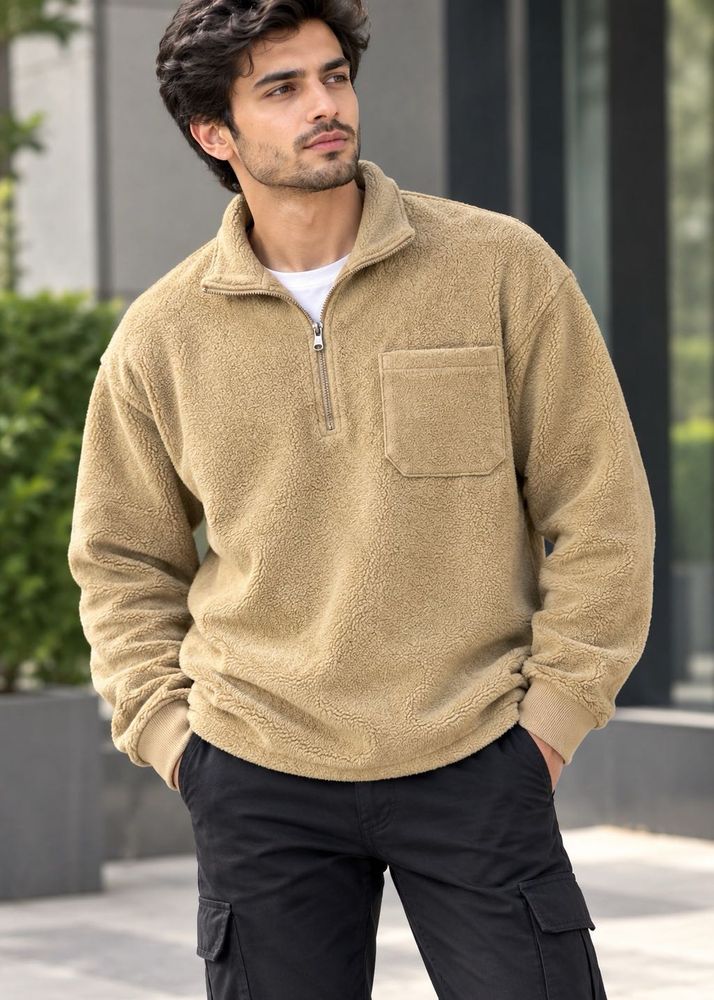 Zara Fleece Quarter Zip Sweatshirt