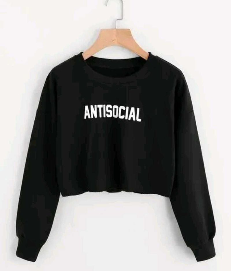Black 'Antisocial' Sweatshirt