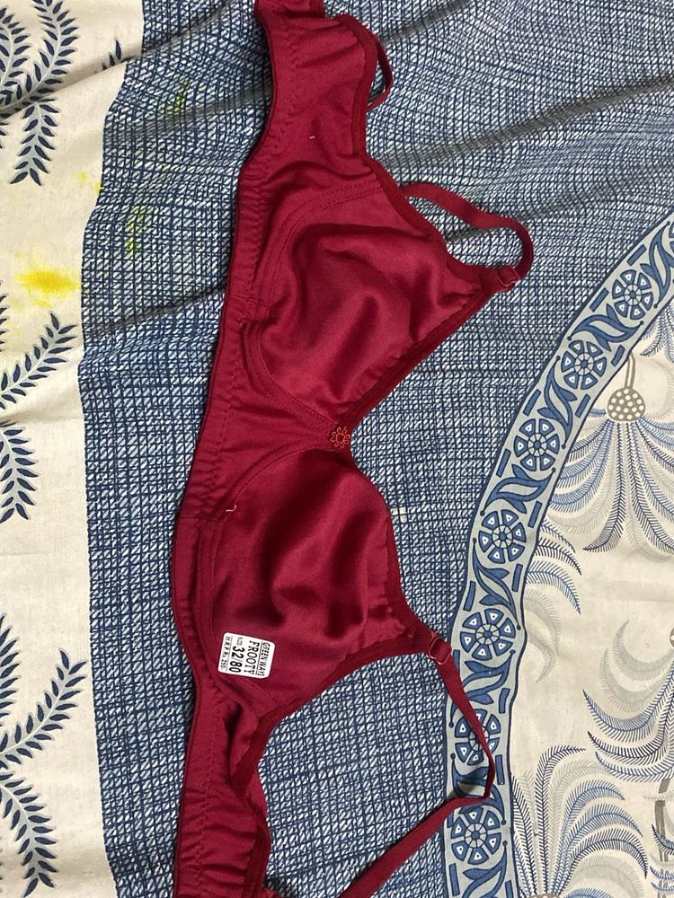 Maroon Full Coverage Bra