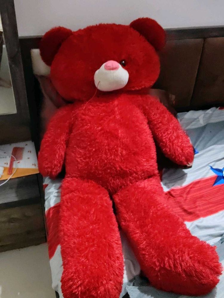 Large Red Teddy Bear Plush Toy