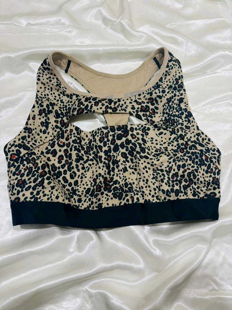 Champion Sports Bra Leopard Print