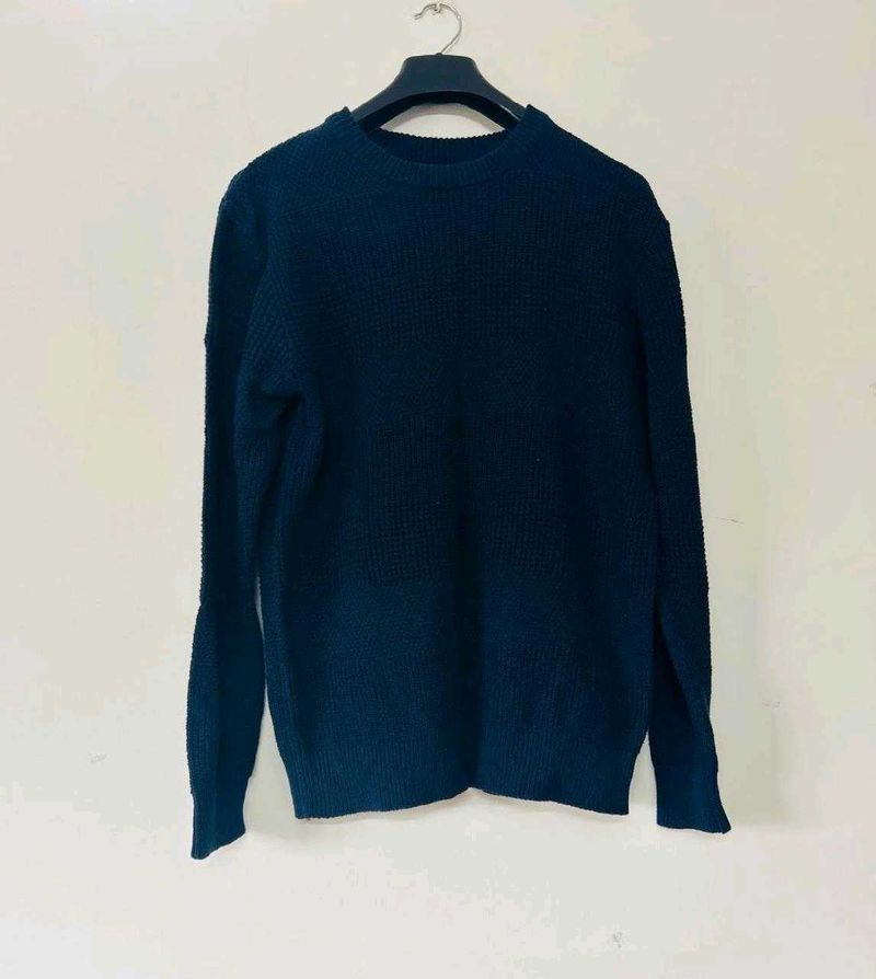 Men's Navy Blue Knit Sweater