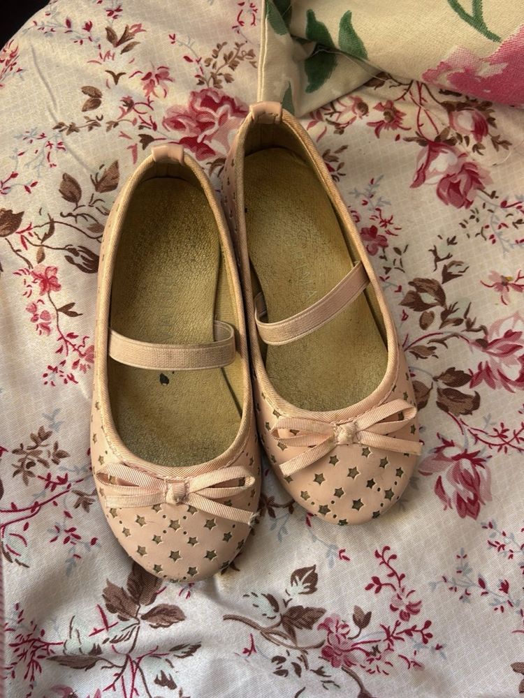 Cute Pink Star Ballerina Flats