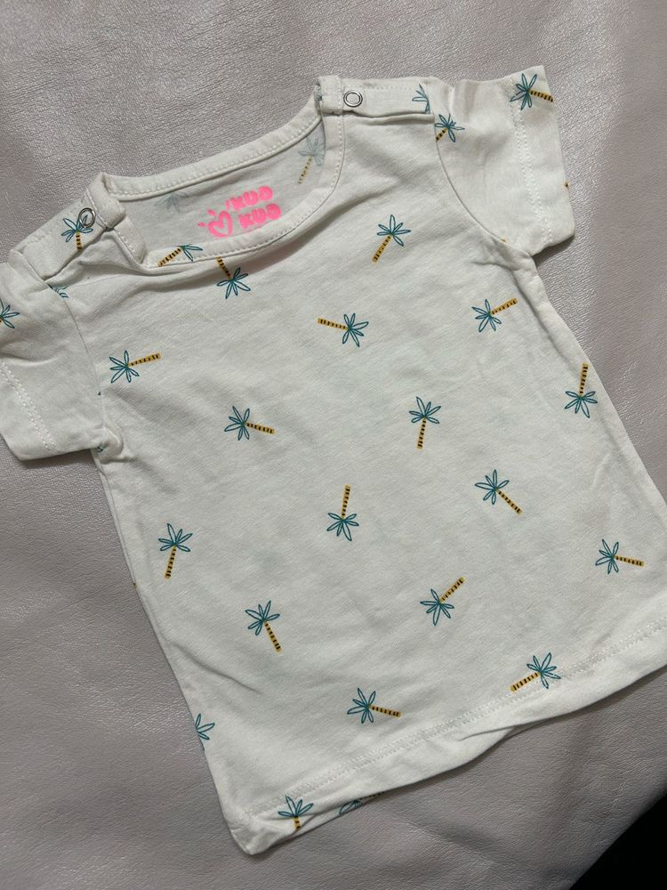 Palm Tree Baby Tee Set