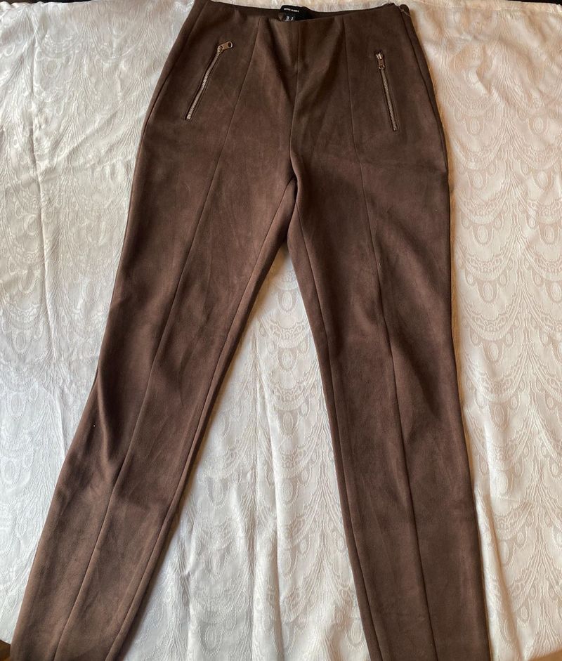 Vero Moda Brown Suede Pants
