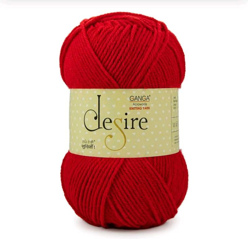 Ganga Desire Knitting Yarn - Red