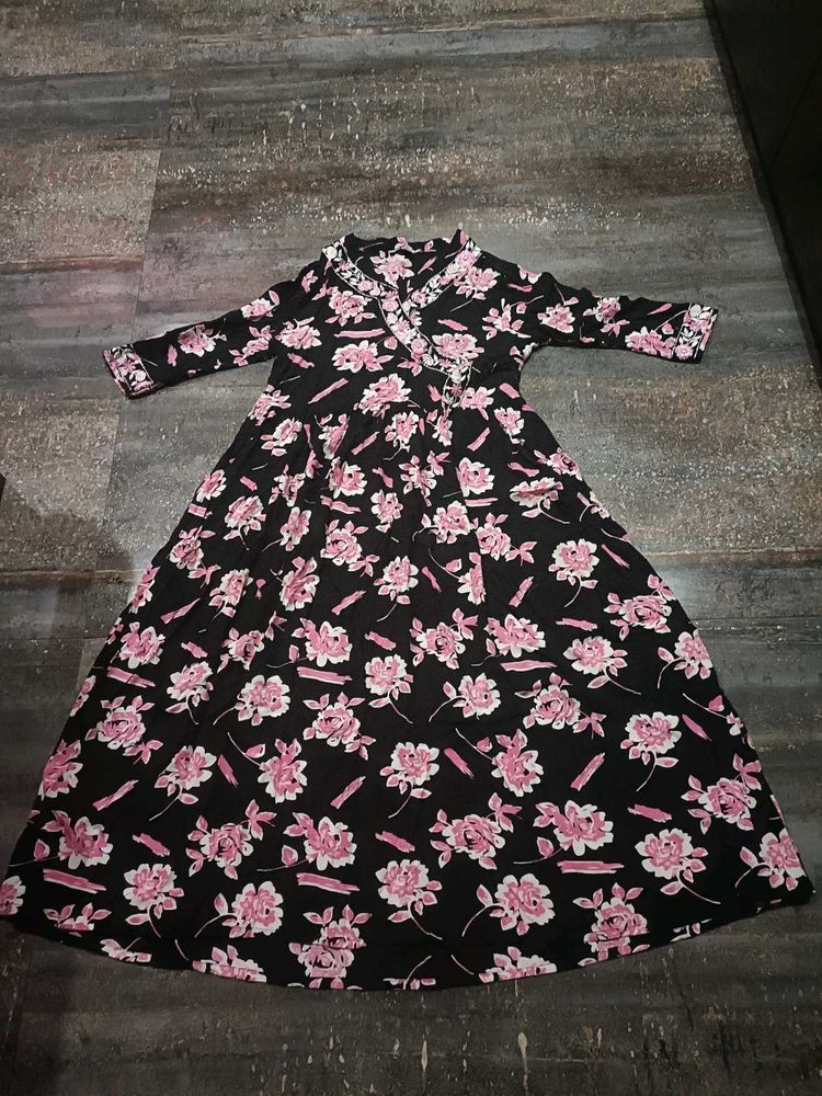 Black Floral Maxi Dress